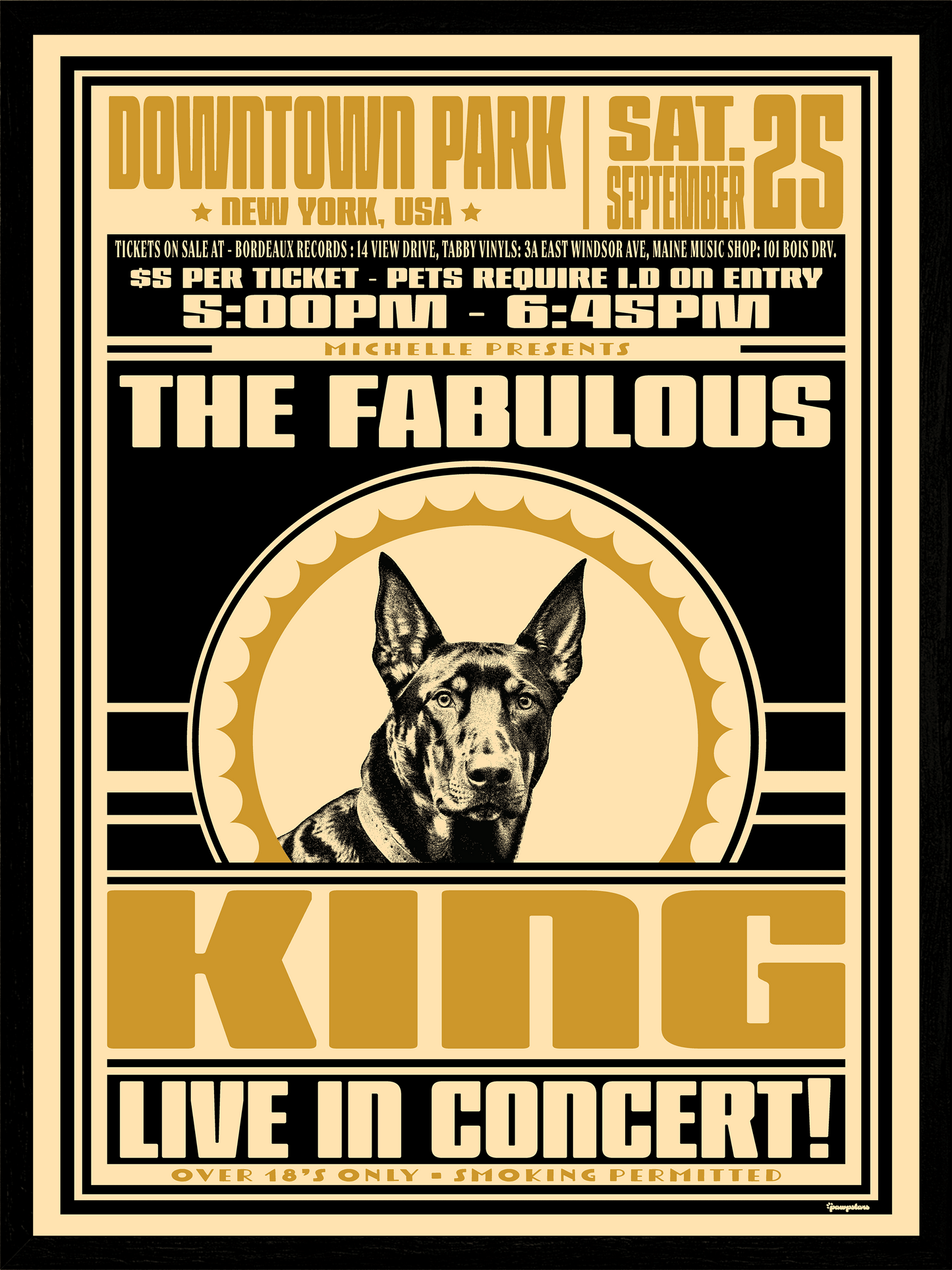 Fabulous Tour Poster - Yellow